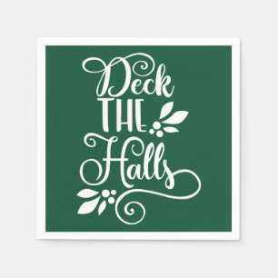 Serviette Jetable découvrez les halls Typographie