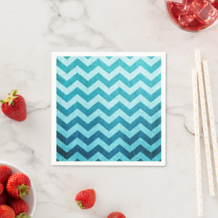 Serviette Jetable Denim Chevron by Shirley Taylor