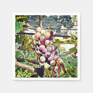 Serviette Jetable Des raisins.