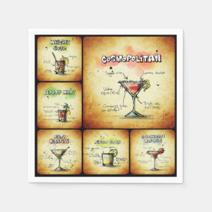 Serviette Jetable Des serviettes inspirées à base de cocktails - A