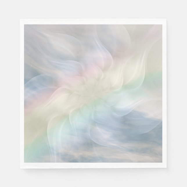 Serviette Jetable Design de mandala fleuri Rainbow Pastel (Devant)