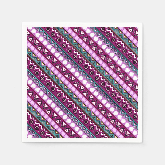 Serviette Jetable Design motif coloré (Devant)