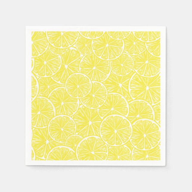 Serviette Jetable Design motif de tranches de citron (Devant)
