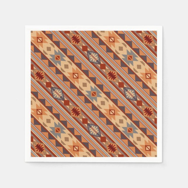 Serviette Jetable Design Motif Sud-Ouest Tan (Devant)