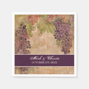 Serviette Jetable Dessert Réception Naples Vignoble Vignoble Mariage