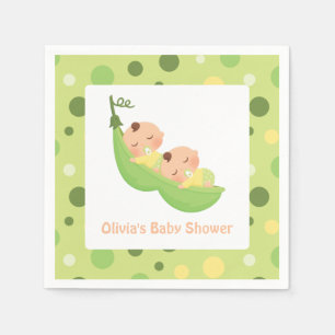 Serviette Jetable Deux pois dans les serviettes mignonnes d'un baby