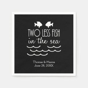 Serviette Jetable Deux poissons de moins dans le Mariage marin