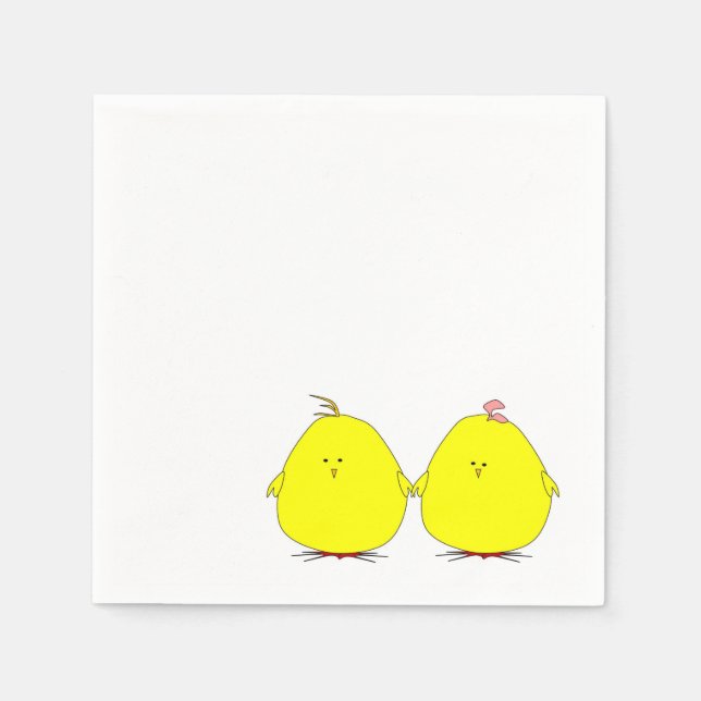 Serviette Jetable Deux pousses Napkin (Devant)