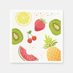 Serviette Jetable Deux tti frutti Papier Napkin Fruit Anniversaire F