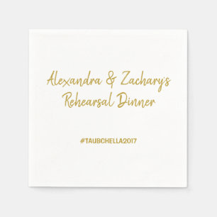 Serviette Jetable Dîner de répétition mariage serviettes avec Hashta