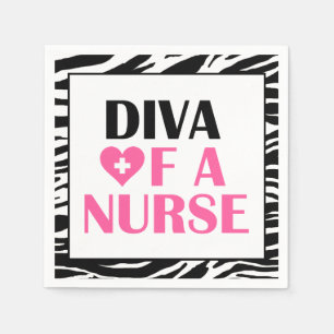 Serviette Jetable "DIVA d'une infirmière ! "