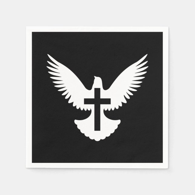 Serviette Jetable Dove avec croix (Devant)