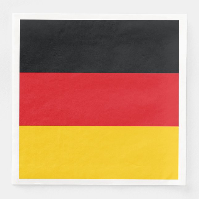 Serviette Jetable Drapeau allemand (Devant)