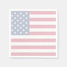 Drapeau américain Patriotic Papier Cocktail Servie
