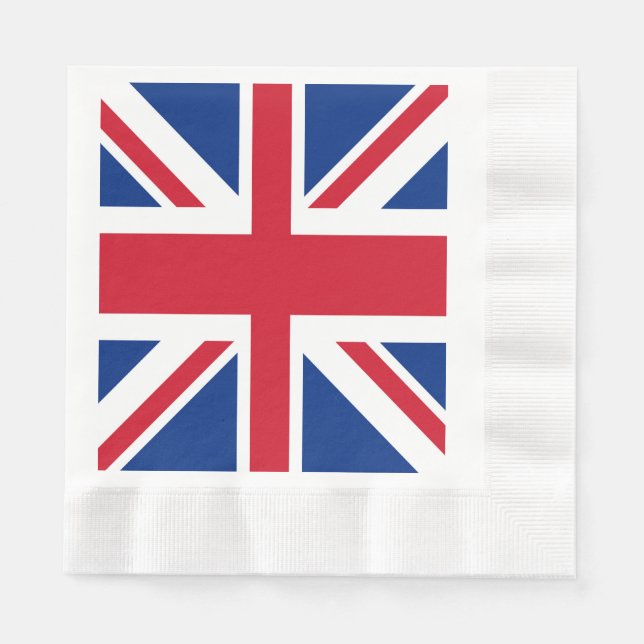 Serviette Jetable Drapeau britannique Royal Union Jack (Devant)