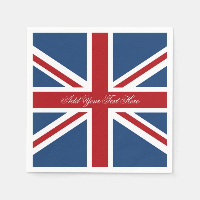 Serviette Jetable Drapeau classique Union Jack UK (Devant)