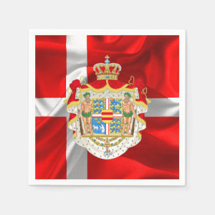 Serviette Jetable Drapeau danois - Armoiries