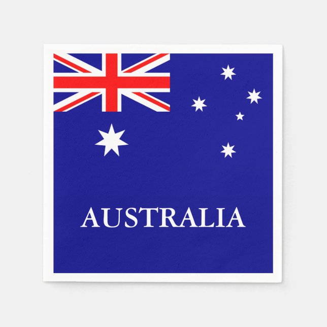 Serviette Jetable Drapeau de l'Australie Cocktail Napkin (Devant)