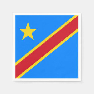 Serviette Jetable Drapeau du Congo - de la République démocratique