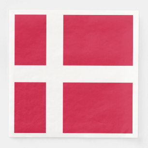 Serviette Jetable Drapeau du Danemark ou drap danois