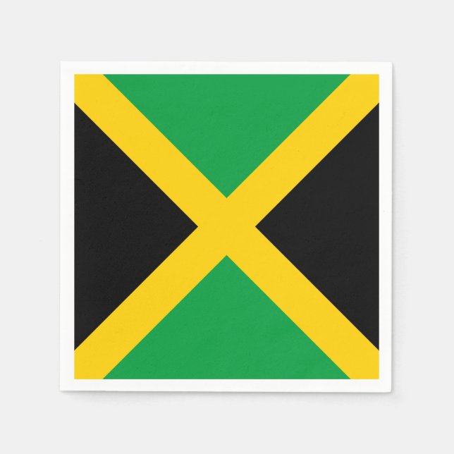 Serviette Jetable Drapeau Jamaïque (Devant)