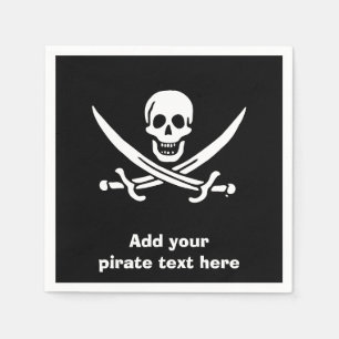 Serviette Jetable Drapeau Jolly roger de pirate