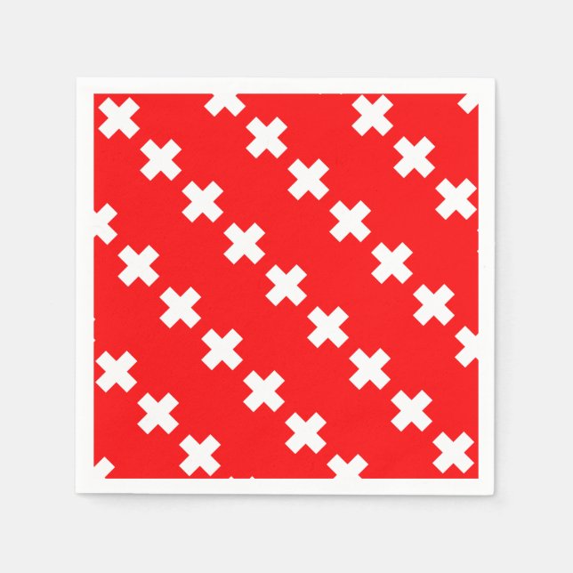 Serviette Jetable Drapeau suisse (Devant)