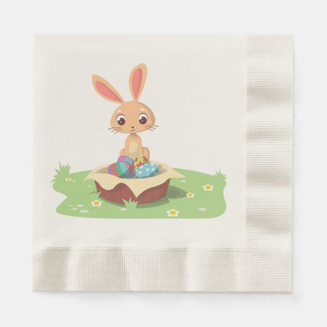 SERVIETTE JETABLE EASTER BUNNY (Devant)