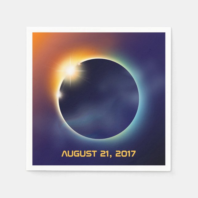 Serviette Jetable Éclipse solaire | Astronomie Star Party (Devant)
