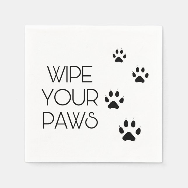 Serviette Jetable Effacer vos PAWS (Devant)
