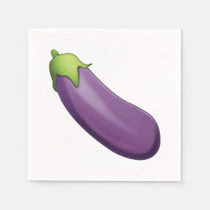 Serviette Jetable Eggplant - Emoji