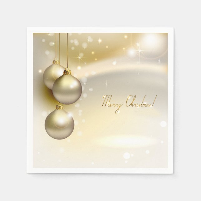 Serviette Jetable Élégant dîner de Noël serviettes (Devant)