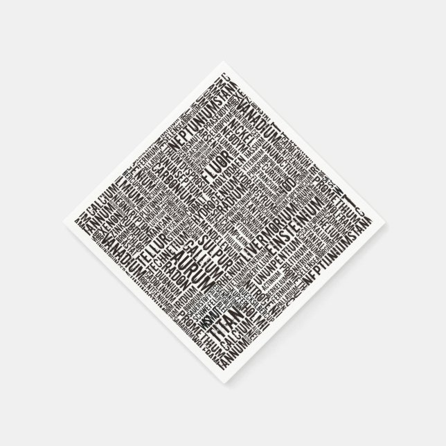 Serviette Jetable Éléments chimiques (Coin)