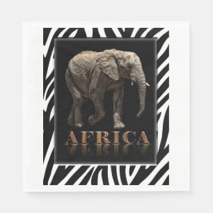 SERVIETTE JETABLE ÉLÉPHANT AFRICAIN