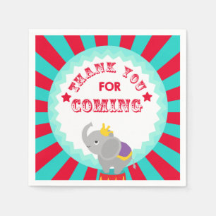 Serviette Jetable éléphant de cirque