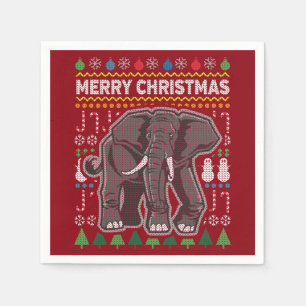 Serviette Jetable Elephant Vilain Sweat de Noël