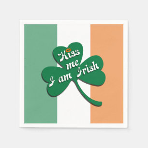Serviette Jetable Embrassez-moi que je suis irlandais