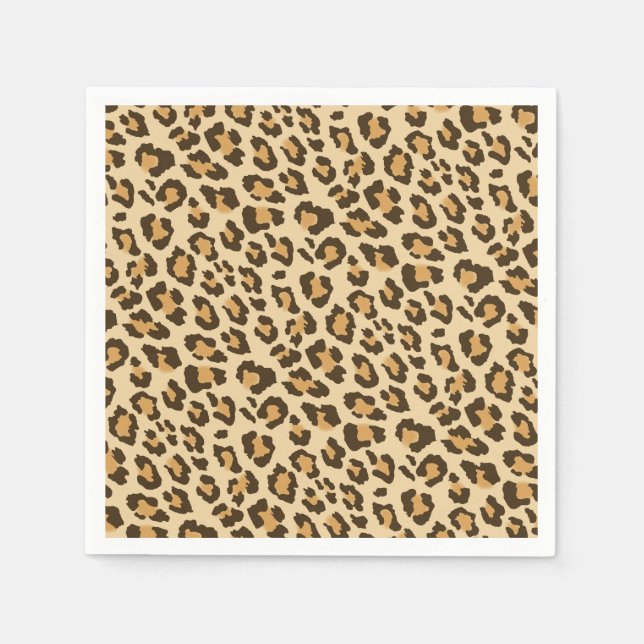 Serviette Jetable Empreinte de léopard Napkins (Devant)