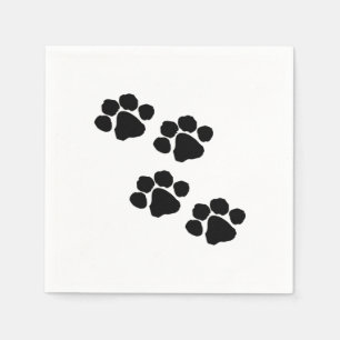 Serviette Jetable Empreintes de pattes pour des amoureux des animaux
