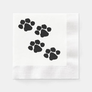 Serviette Jetable Empreintes de pattes pour des amoureux des animaux