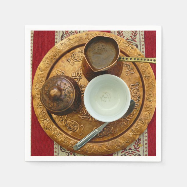Serviette Jetable Ensemble à café bosniaque Mostar (Devant)