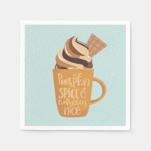 Serviette Jetable Épices citrouilles et tout Nice serviettes en latt