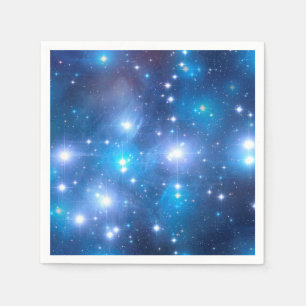 Serviette Jetable Étoiles bleues d'univers + vos idées