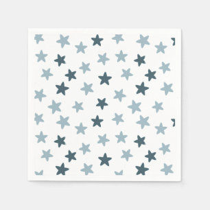 Serviette Jetable Étoiles de bleu et de blanc