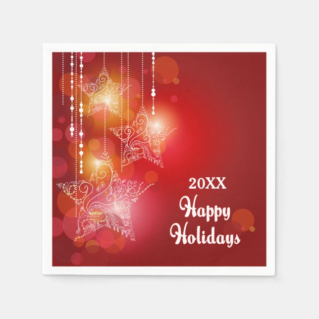 Serviette Jetable Étoiles de Noël (Devant)