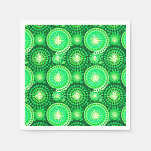 Serviette Jetable Étoiles et moulinets, vert pin foncé