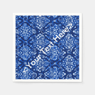 Serviette Jetable Étoiles et serviettes personnalisées par bleu de