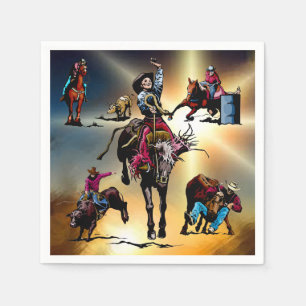 Serviette Jetable Événements de rodéo Western Party Napkins