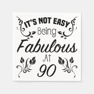 Serviette Jetable Fabuleux 90e anniversaire