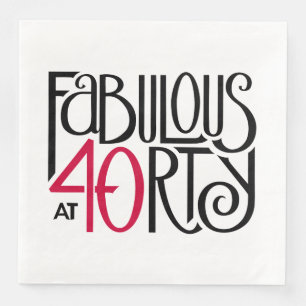 Serviette Jetable Fabuleux à 40 rouge